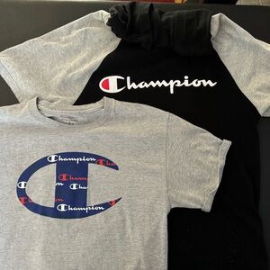 Two champion short sleeve shirts